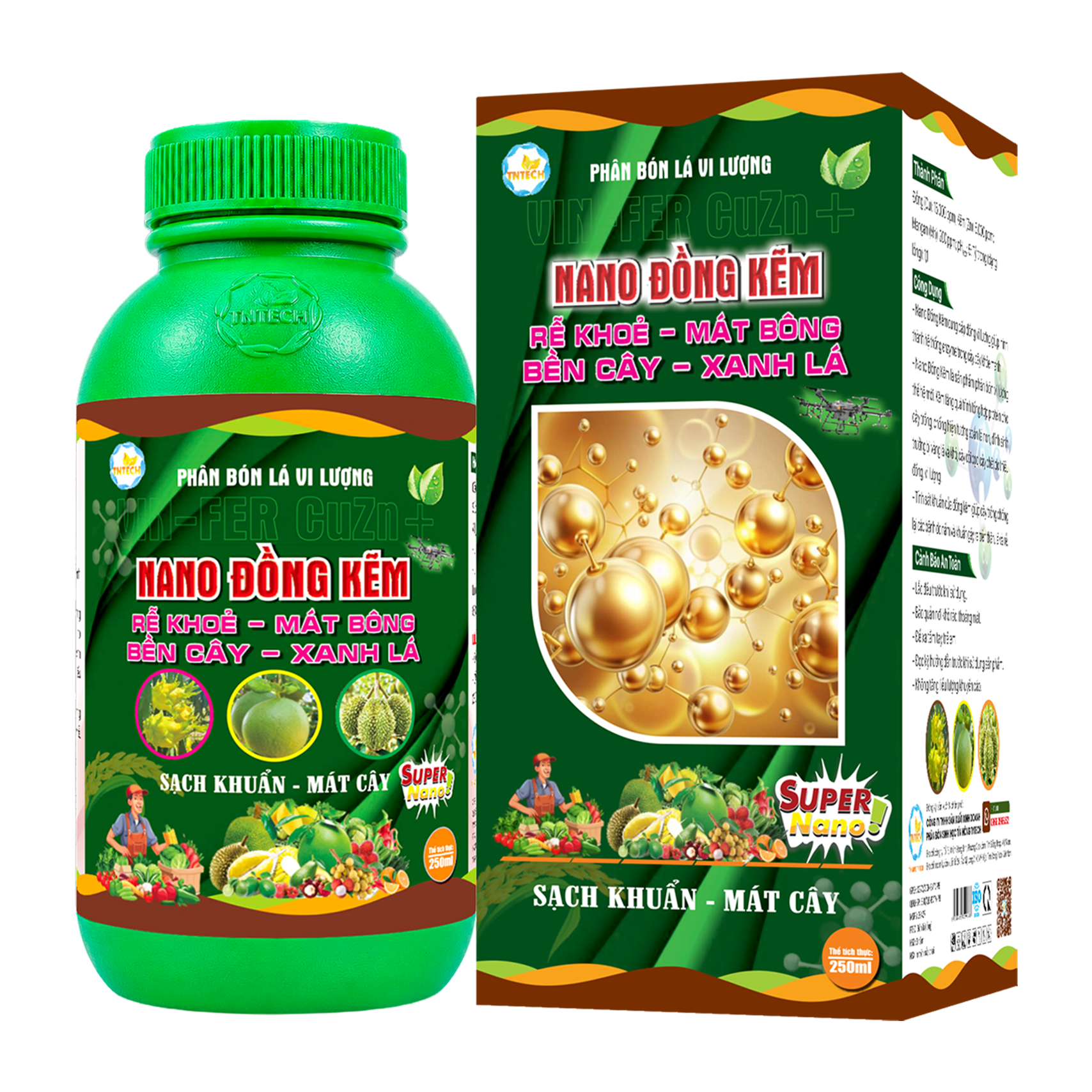 Nano Đồng Kẽm- Sạch Khuẩn - Mát Cây