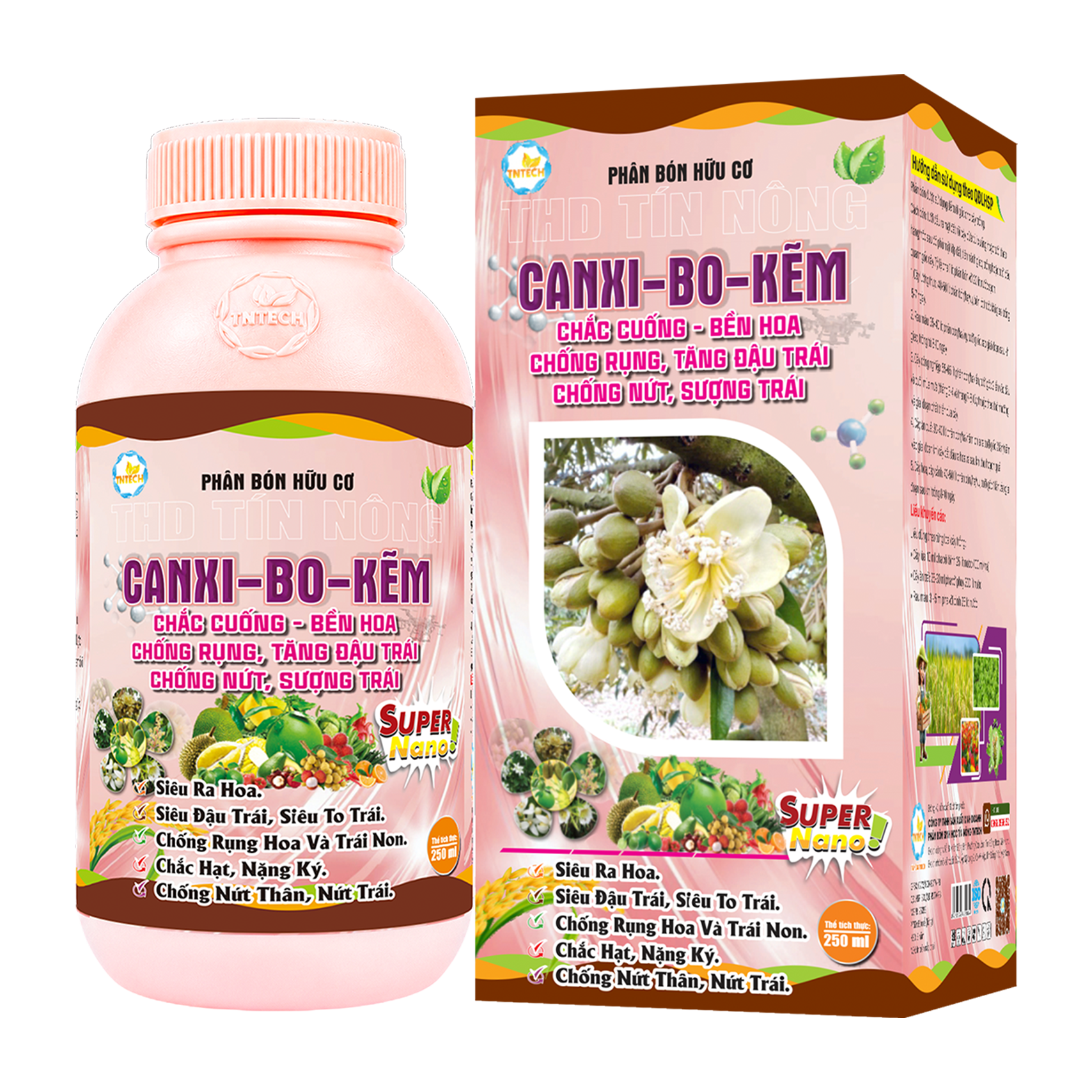 Canxi - Bo - Kẽm _ Siêu Giữ Hoa - Đậu Trái