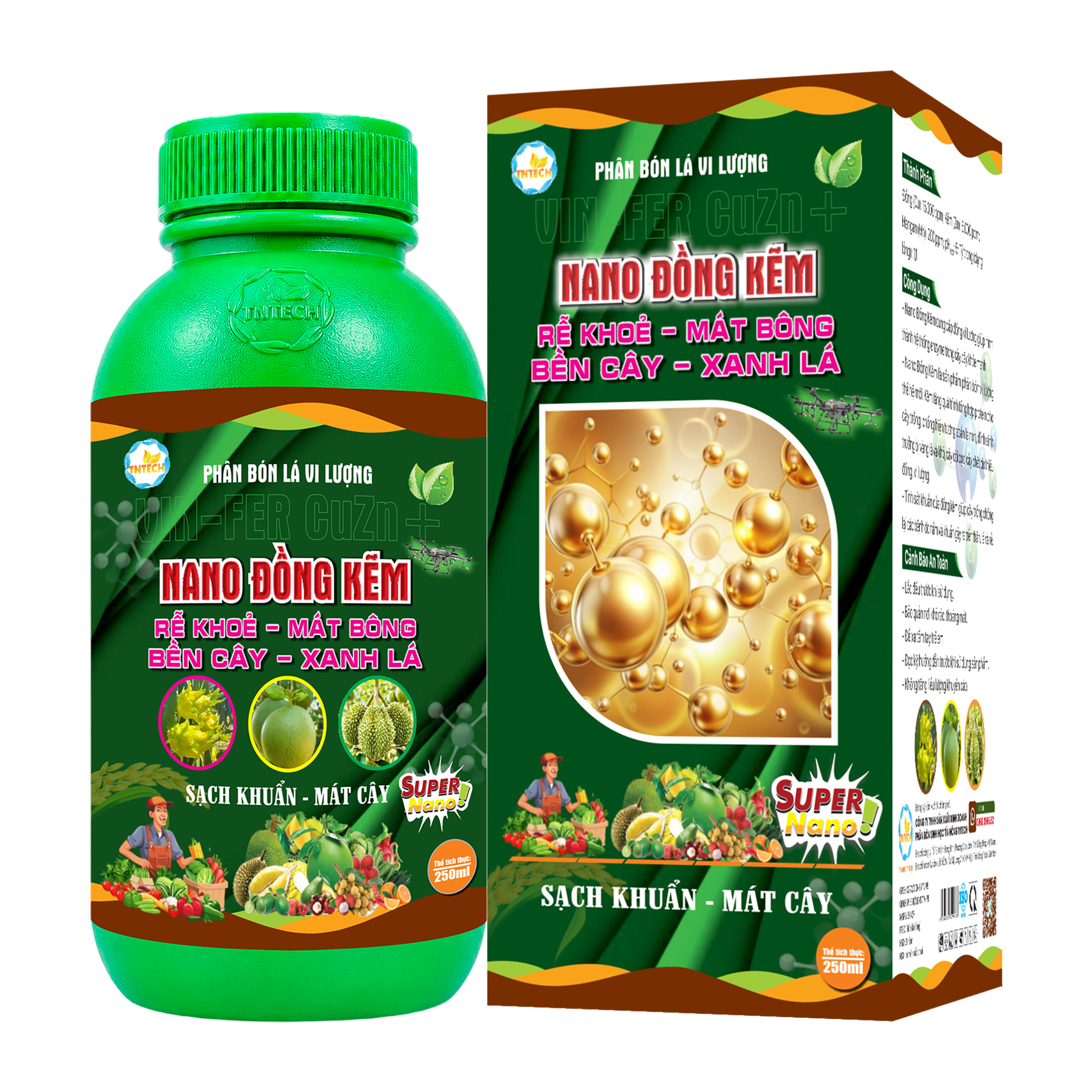 NANO ĐỒNG KẼM- SẠCH KHUẨN - MÁT CÂY
